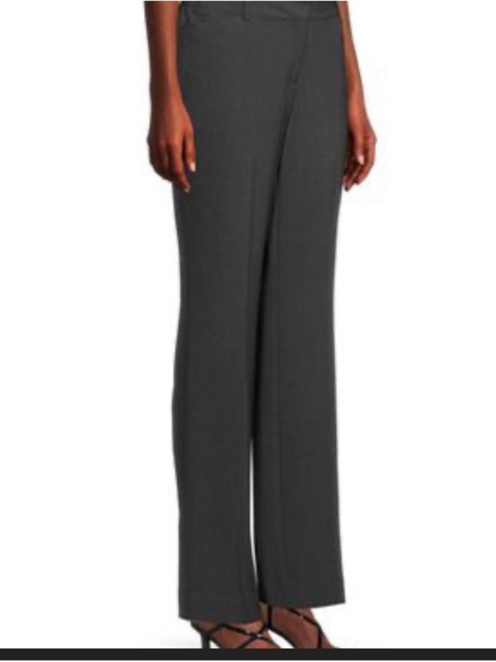 Liz Claiborne Tailored Straight Leg Pants in Charcoal